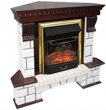 Декоративные электрические камины ROYAL FLAME Pierre Luxe угловой с очагом Majestic FX