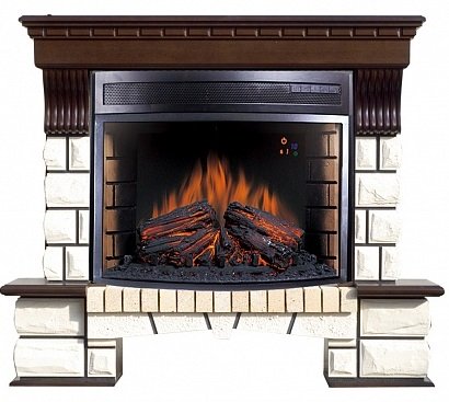 Декоративные электрические камины ROYAL FLAME Pierre Luxe с очагом Dioramic 33 FX