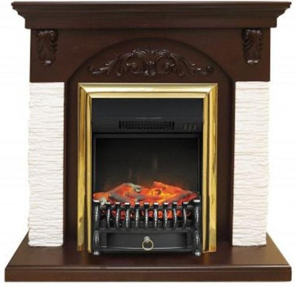 Декоративные электрические камины ROYAL FLAME Bern мелкий сланец белый с очагом Fobos FX M