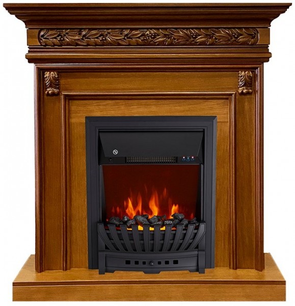 Декоративные электрические камины ROYAL FLAME Valletta с очагом Aspen Black орех