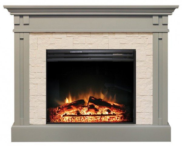 Декоративные электрические камины ROYAL FLAME Cambridge камень бежевый умбра грей с очагом Jupiter FX New