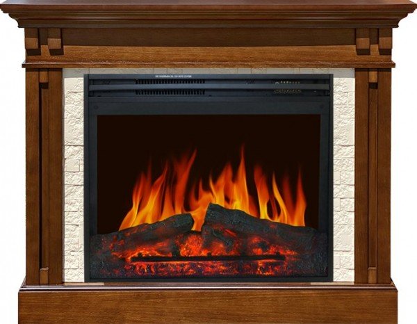 Декоративные электрические камины ROYAL FLAME Cambridge камень бежевый темный дуб с очагом Jupiter FX New
