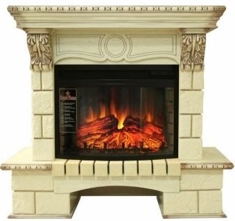 Декоративные электрические камины ROYAL FLAME Pierre Luxe шампань с очагом Dioramic 25FX