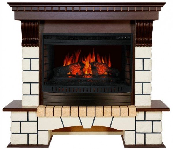 Декоративные электрические камины ROYAL FLAME Pierre Luxe с очагом Dioramic 26 FX