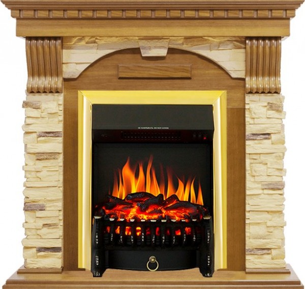 Декоративные электрические камины ROYAL FLAME Dublin арочный сланец дуб с очагом Fobos FX Brass