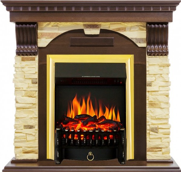 Декоративные электрические камины ROYAL FLAME Dublin арочный сланец темный дуб с очагом Fobos FX Brass
