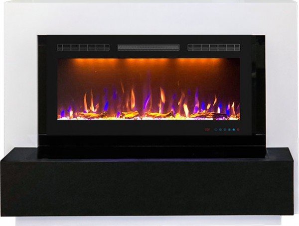 Декоративные электрические камины ROYAL FLAME Stockholm - Белый с очагом Crystal 36 RF