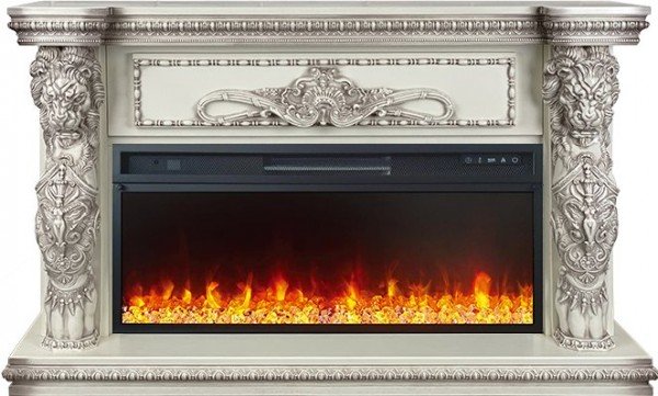 Декоративные электрические камины ROYAL FLAME Windsor 42 - Слоновая кость с темной патиной с очагом Vision 42 LED