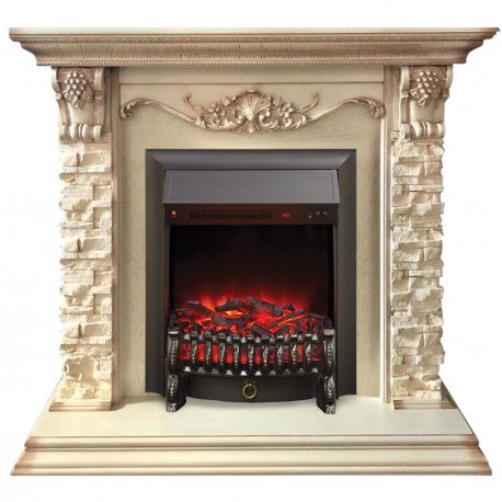 Декоративные электрические камины REAL FLAME Patricia WT с очагом Fobos Lux BL S