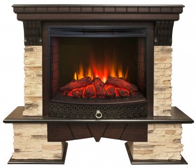 Декоративные электрические камины REAL FLAME Rockland 25,5 AO с очагом Evrika 25,5 LED
