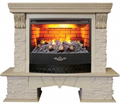 Декоративные электрические камины REAL FLAME Rockland Lux 25,5 WT c очагом FireStar 25,5 3D