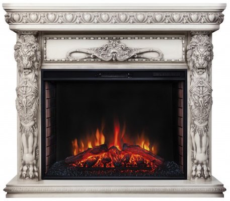 Декоративные электрические камины REAL FLAME Romano 33 WT с очагом Epsilon 33 S