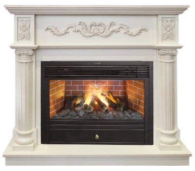 Декоративные электрические камины REAL FLAME Silvia 26 WT с очагом Novara 26 3D
