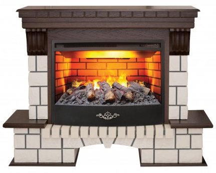 Декоративные электрические камины REAL FLAME Stone 25,5 AO c очагом FireStar 25,5 3D