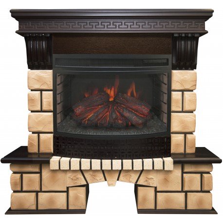 Декоративные электрические камины REAL FLAME Stone Brick 25 AO с Firefield 25 SIR