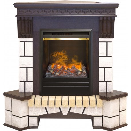 Декоративные электрические камины REAL FLAME Stone ( угловой ) c очагом 3D Olympic