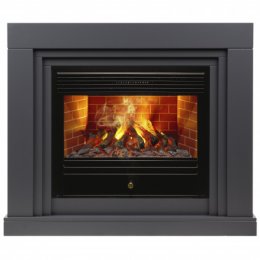 Декоративный электрический камин REAL FLAME Stanley 26 GR с очагом Novara 26 3D