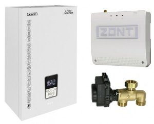 Электрический отопительный котёл ZOTA Миникотельная-SET МК-X 9кВт (клапан ZOTA BPV+ZONT SMART 2.0+Адаптер OpenThermDIN)
