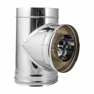 Сэндвич трубы из нержавеющей стали ФЕНИКС Тройник 2ТР 90 300 / 360 мм (90 градусов)