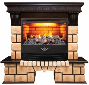������������ ������������� ����� REAL FLAME Stone Brick 25,5 AO c ������ FireStar 25,5 3D