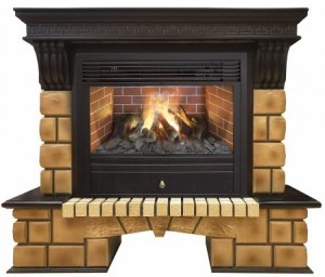 ������������ ������������� ����� REAL FLAME Stone Brick 26 AO � Novara 26 3D