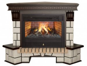 ������������ ������������� ����� REAL FLAME Stone Corner 26 AO � ������ Novara 26 3D