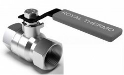 ROYAL THERMO Кран шаровый латунный EXPERT , усиленный, полнопроходной, вн-вн, ручка-рычаг 1/2"