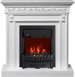 Декоративный электрический камин ROYAL FLAME Valletta с очагом Aspen Black белый