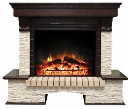 Декоративный электрический камин ROYAL FLAME Pierre Luxe угловой мелкий слан. беж. с очагом Jupiter FX New
