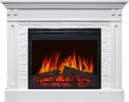 Декоративный электрический камин ROYAL FLAME Cambridge камень бежевый белый с очагом Jupiter FX New