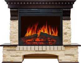 Декоративный электрический камин ROYAL FLAME Pierre Luxe  угловой сланец с очагом Jupiter FX New