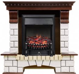 Декоративный электрический камин ROYAL FLAME Pierre Luxe c очагом Fobos FX M
